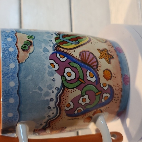 BEACHY CERAMIC MUG & SPOON from Orlando Florida NWT - Picture 6 of 6